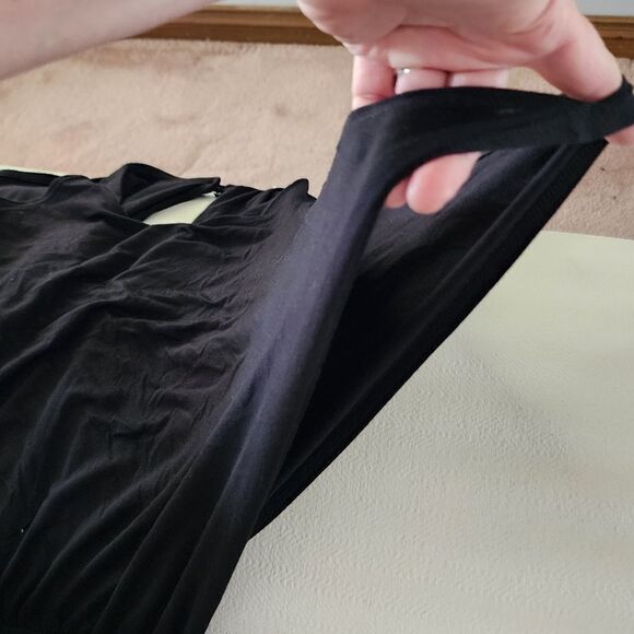 Splendid Black Cold Shoulder Wrap Dress women's Small Style # SD18210RT NWT - Picture 9 of 9